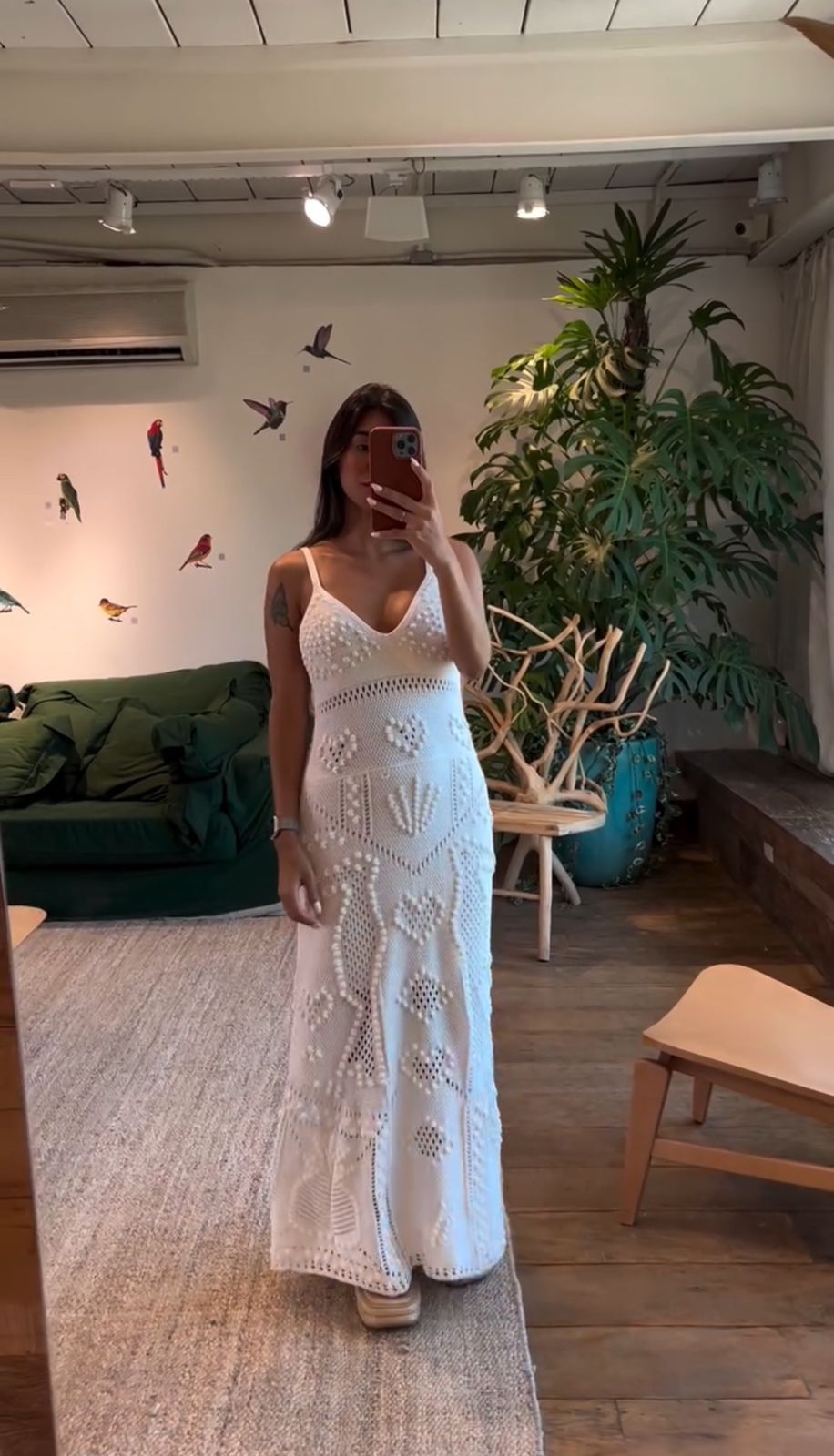 Vestido Longo Branco de Alça