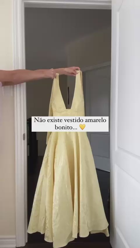 Vestido Longo Amarelo